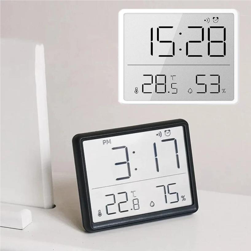 Multifunction Thermometer Hygrometer Automatic Electronic Temperature Humidity Monitor Clock Monitor Wall Monitor Clock