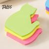 Cute Cat Sticky Notepad 2PCS Shaped Notepads, Multi Color Macaron Adhesive Animal Memo Pads Pads, Compact Decorative Note Tabs for Office School Vivid