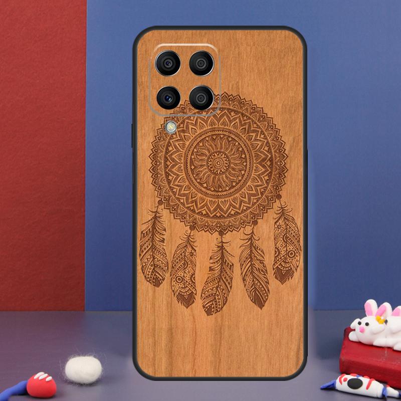 Mandala Floral Wood Case For Samsung Galaxy M31 M21 M11 M13 M54 M34 M14 M56 M36 M16 M53 M32 M52 M35 M55 M15 M06