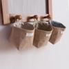 Hanging Storage Bag Fabric Jute Desktop Storage Bucket Home Office Organizer Flower Pot Small Sack Bathroom Kitchen Basket