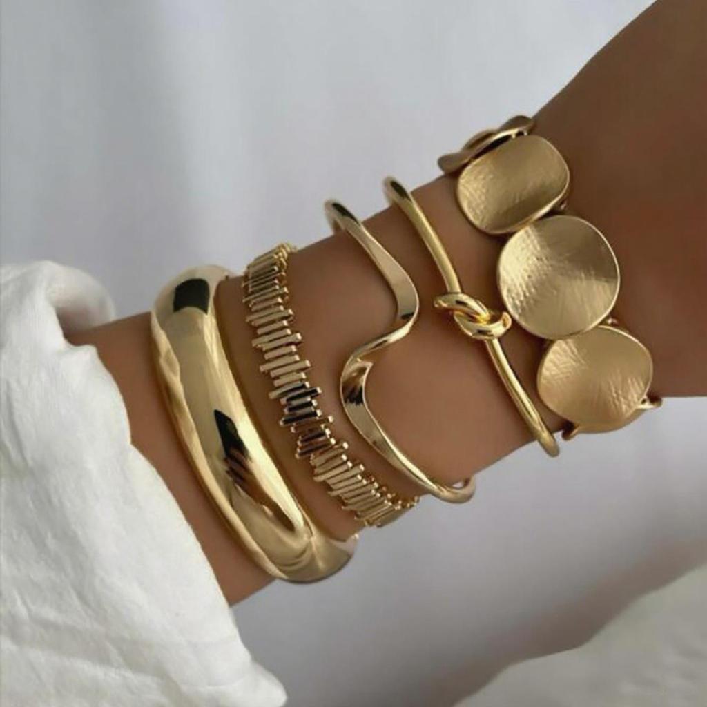 Punk Bracelet For Women 2026 Girls Bracelets & Bangles Set Simple Large Chain Bracelet Hand Ring Fashion Jewelry Accessories New