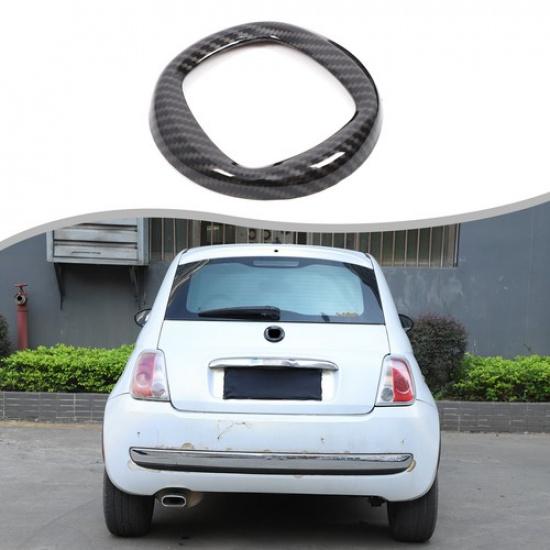 Front Carbon Fiber ABS Emblem Surround Trim For Fiat 500 2007-2015