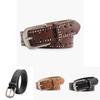 Fashion Solid Color Rivet Decoration Women Casual Wide Belt For Daily Wear