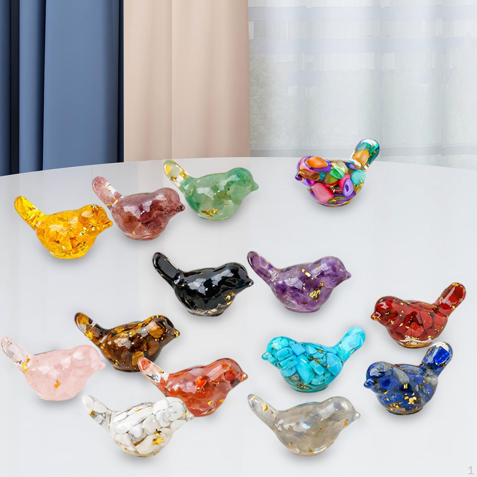 

14x Статуэтка Птицы Подарочные Поделки Скульптура Животного для Стола Камин Новоселье