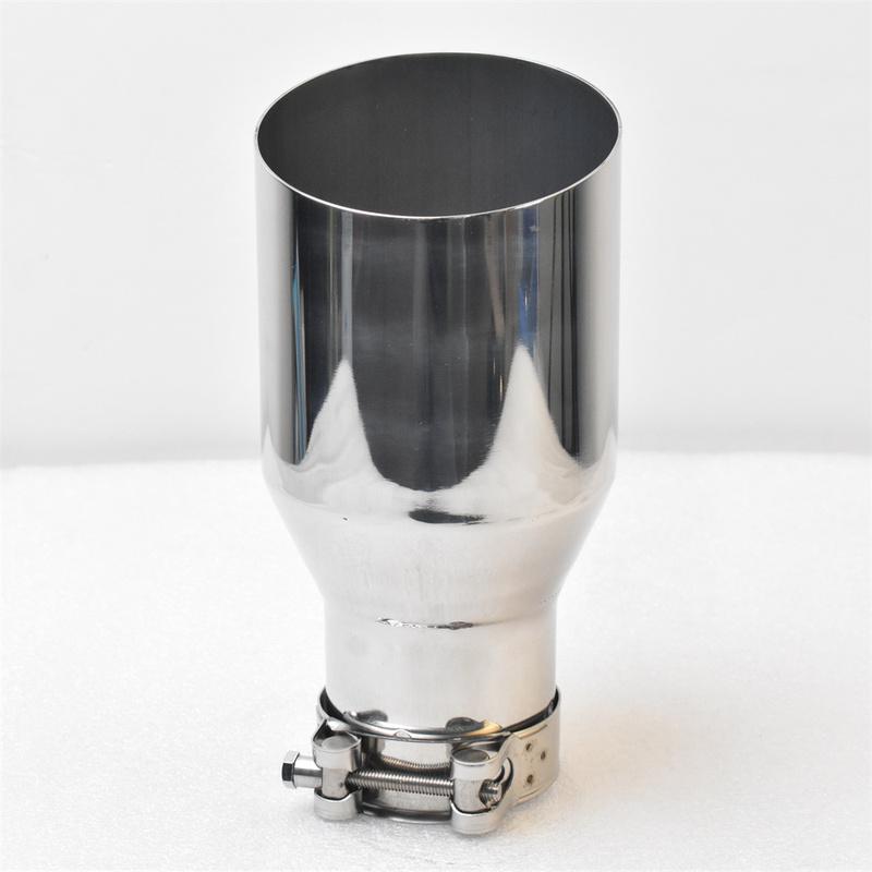 RE Exhaust Tip 304 stainless steel angled single tube automobile exhaust nozzle 2.5 inches 4.5 inches Automobile modification IN51-OUT76MM