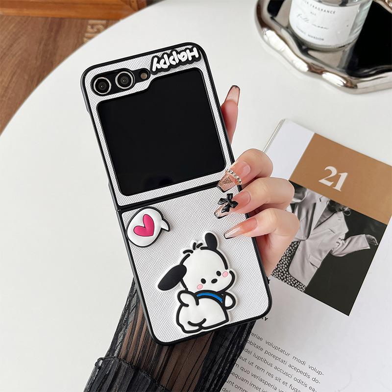 

Samsung Zflip6 Clamshell Folding Screen Phone Case For Huawei P50Pocket Cartoon Bear Puppy Hard 4 samsung zflip3