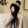 New Autumn and Winter Warm Plush Hat Knitted Hat Women's Fashion Ear Hat Windproof Hat