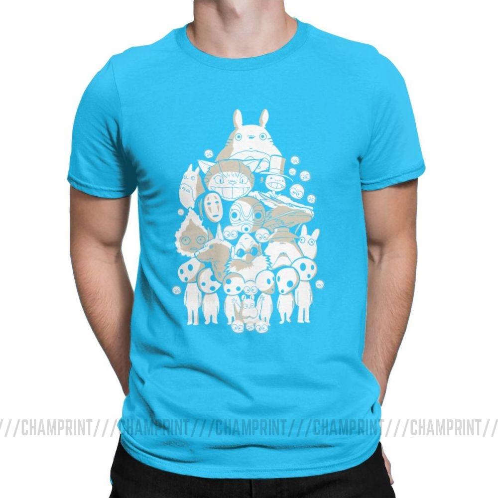 My Neighbor Totoro Men S T Shirt Novelty Tee Shirt Short Sleeve Round Neck T Shirts
