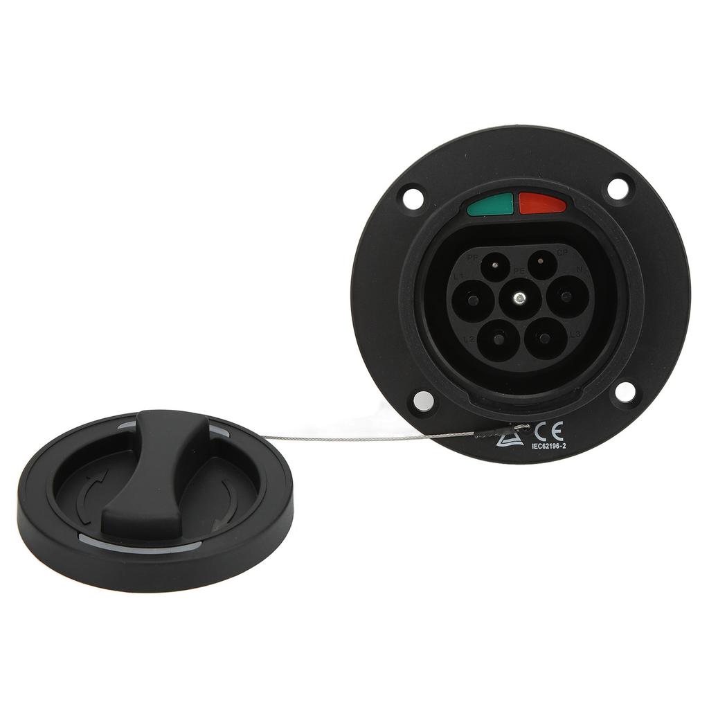 IEC 62196‑2 Type 2 EV Charging Socket Single Phase  16 32A AC IP54 Waterproof Universal for Electric Vehicles