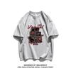 High Street Design Short Sleeve Printed T-Shirt Summer Couple Men's and Women's Cotton Loose Heavy Top Versatile