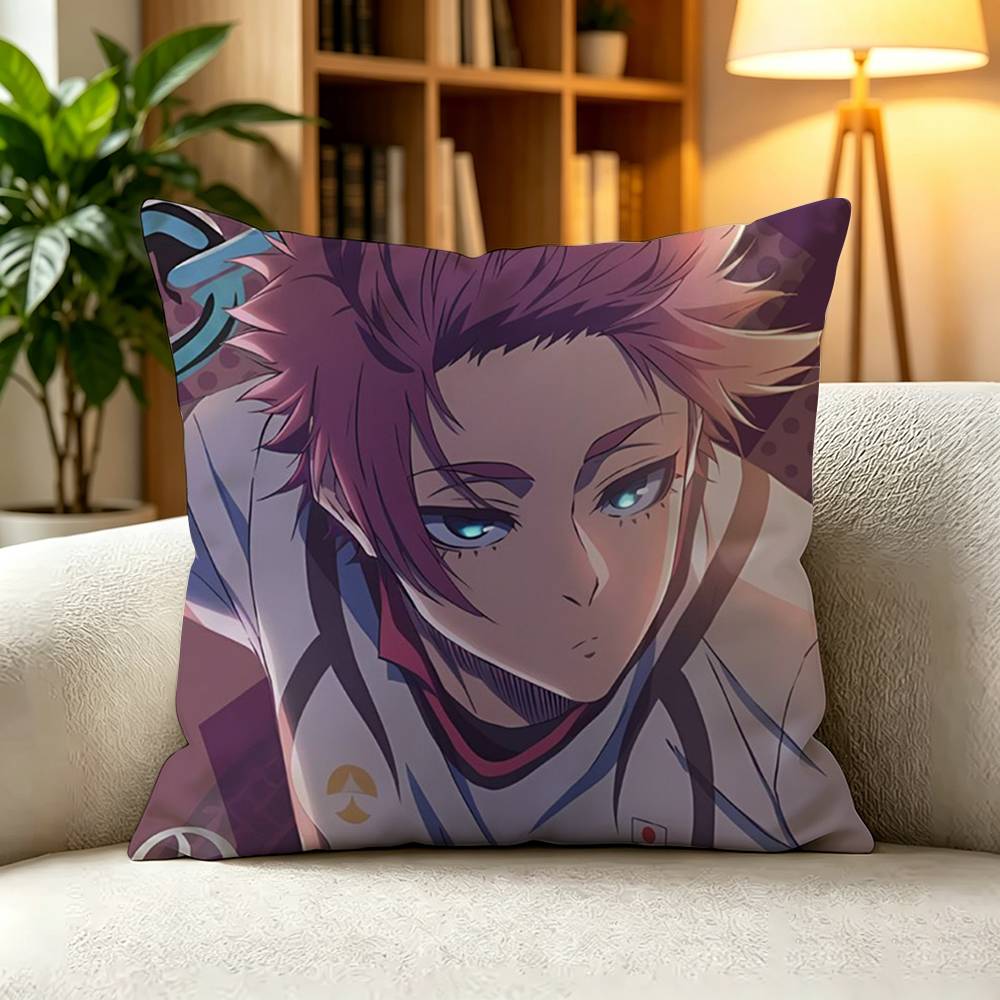 I-Itoshi Sae Blue Lock Soccer Boy Square Double-Sided printed Pillow Case Bedroom Bedside Pillow Sofa Cushion Cover