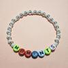 BONBEAU Color Point Initial Beads Bracelet 3 Colors