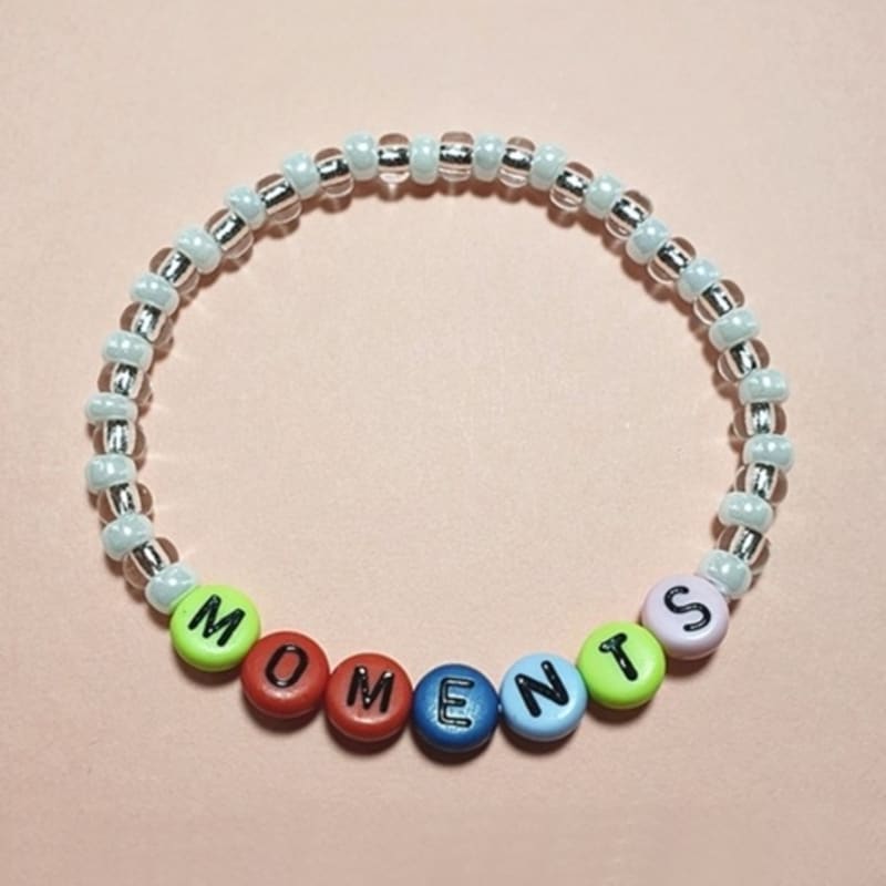 BONBEAU Color Point Initial Beads Bracelet 3 Colors