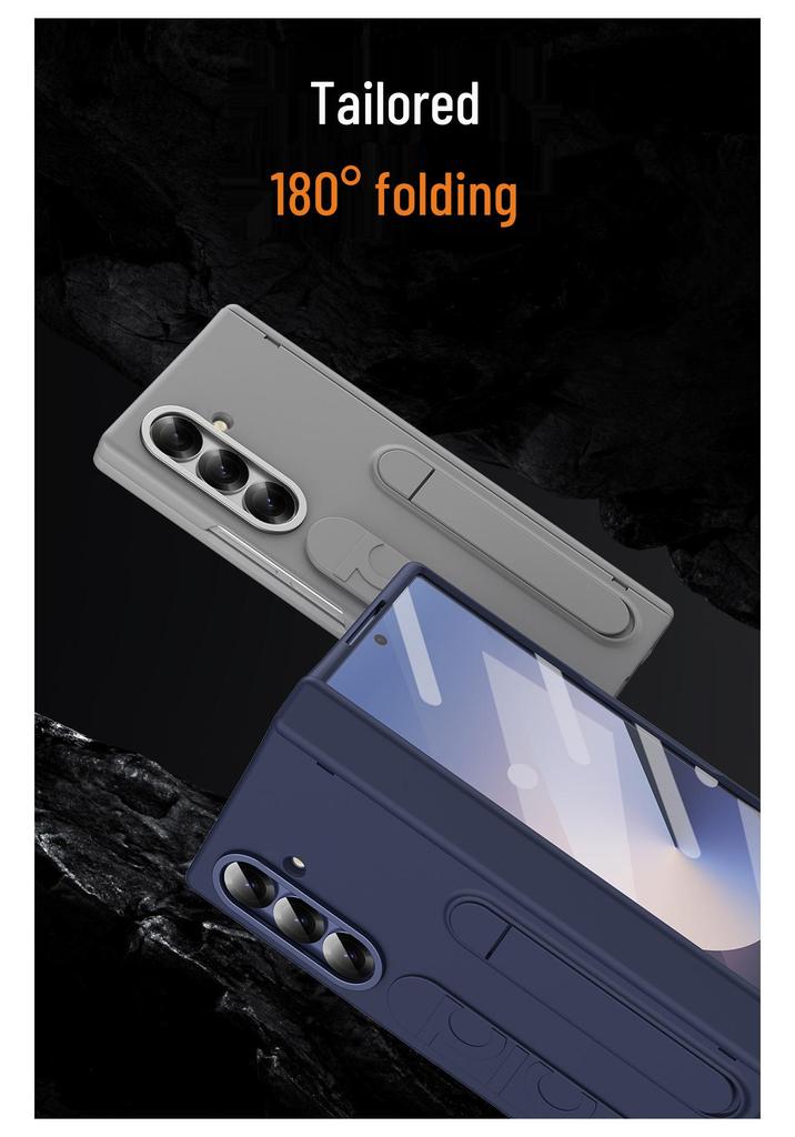 Samsung Z Fold7 Case with Hinge Bracket, Wrist Strap, Pen Slot, and Drop Protection - Compatible with Fold5/6