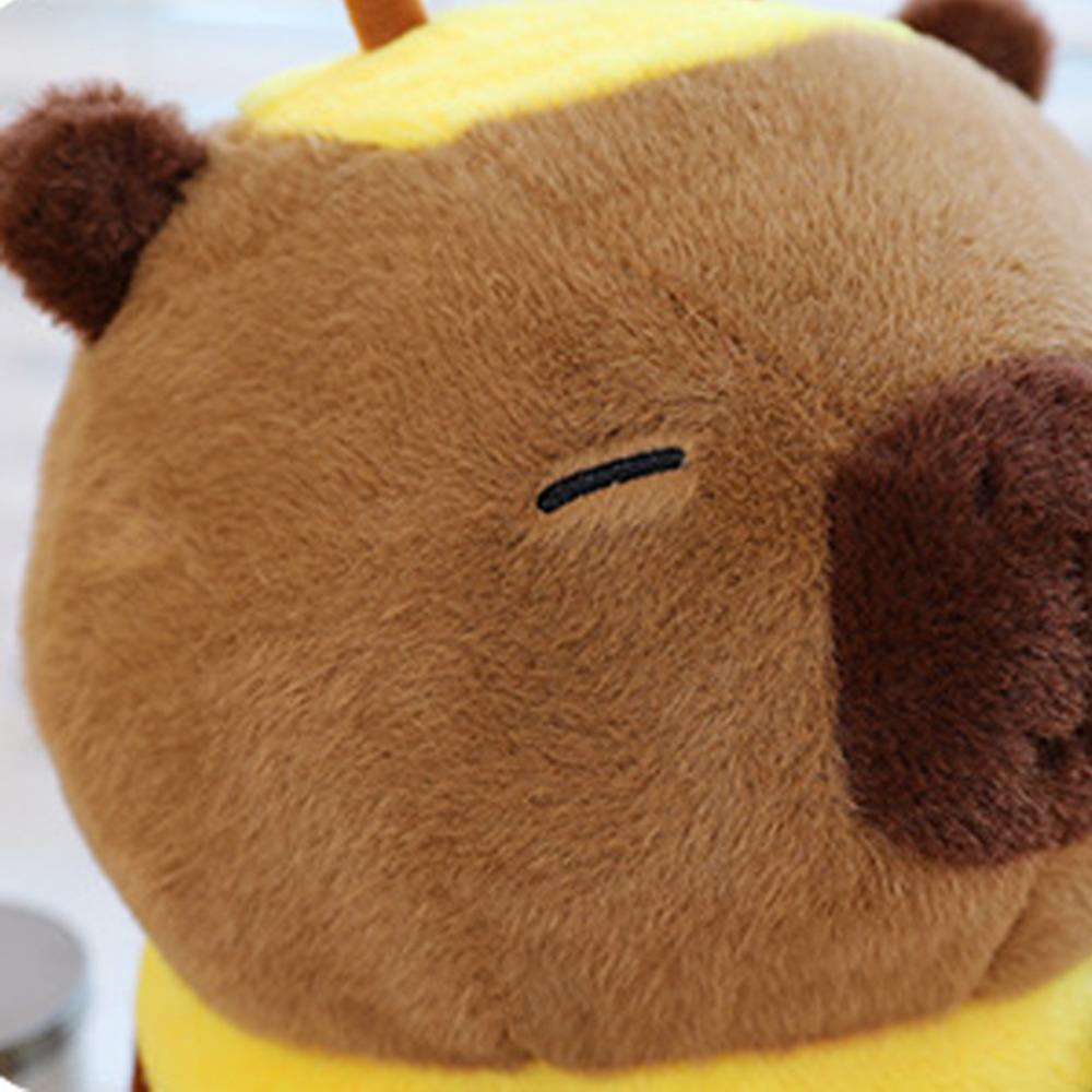 Cartoon Capybara Plush Toy Cos Bee Capibara Fluffty Doll Cute Capybara Plushies  Christmas Toy