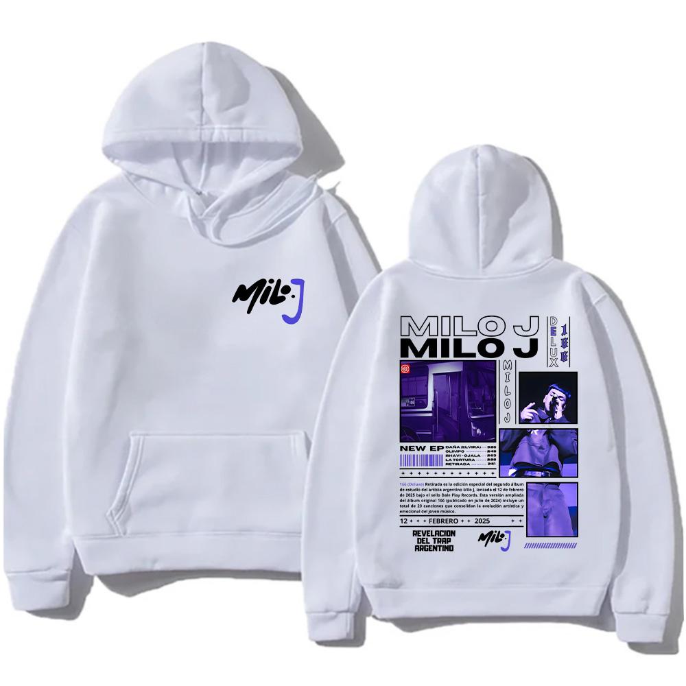 Milo J Mikiny Rapper Milo J Merch Mikiny Módní Dámské Pánské Nový Design Oblečení Grafický Potisk High Street Pulovry Ležérní