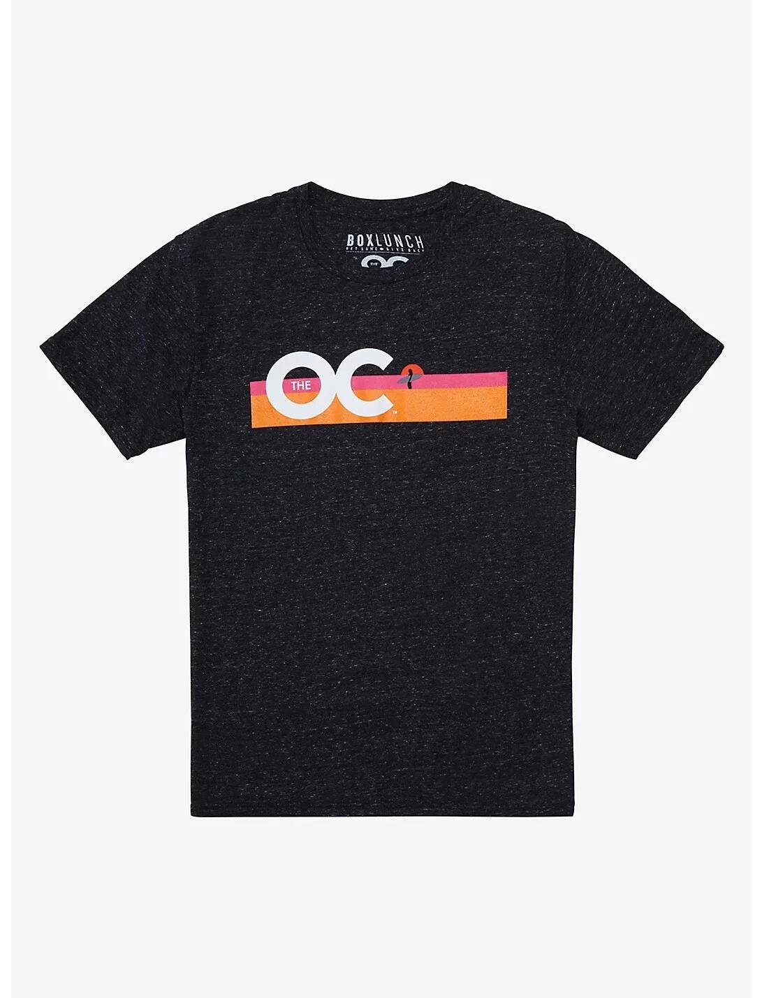 

Box Lunch Womens OC Logo Speckled Dark Gray Logo Tee Shirt NWT S, M, L, XL, 2XL M