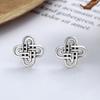 Earrings Ethnic Style Chinese Knot Retro Old Heart Knot Earrings Men'S And Women'S Simple Geometric Earrings Accessories