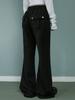 LOOXP Snap Back Pocket Bootcut Training Long Pants Black