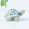 Resin Turtle Aquarium Decor With Natural Crystal Chips For Home Office And Gift