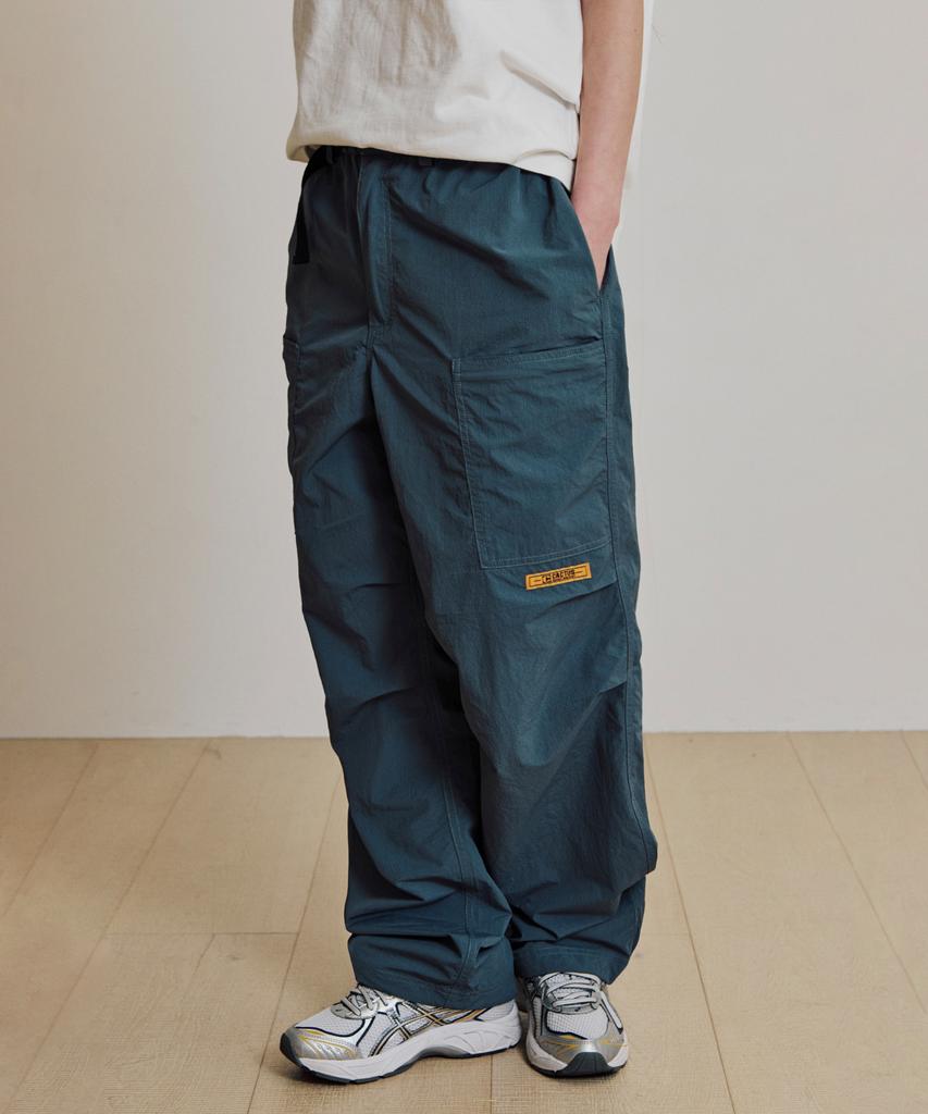 Kaegteoseudoneosmakes Buckle Nylon Cargo Pants - Blue Green