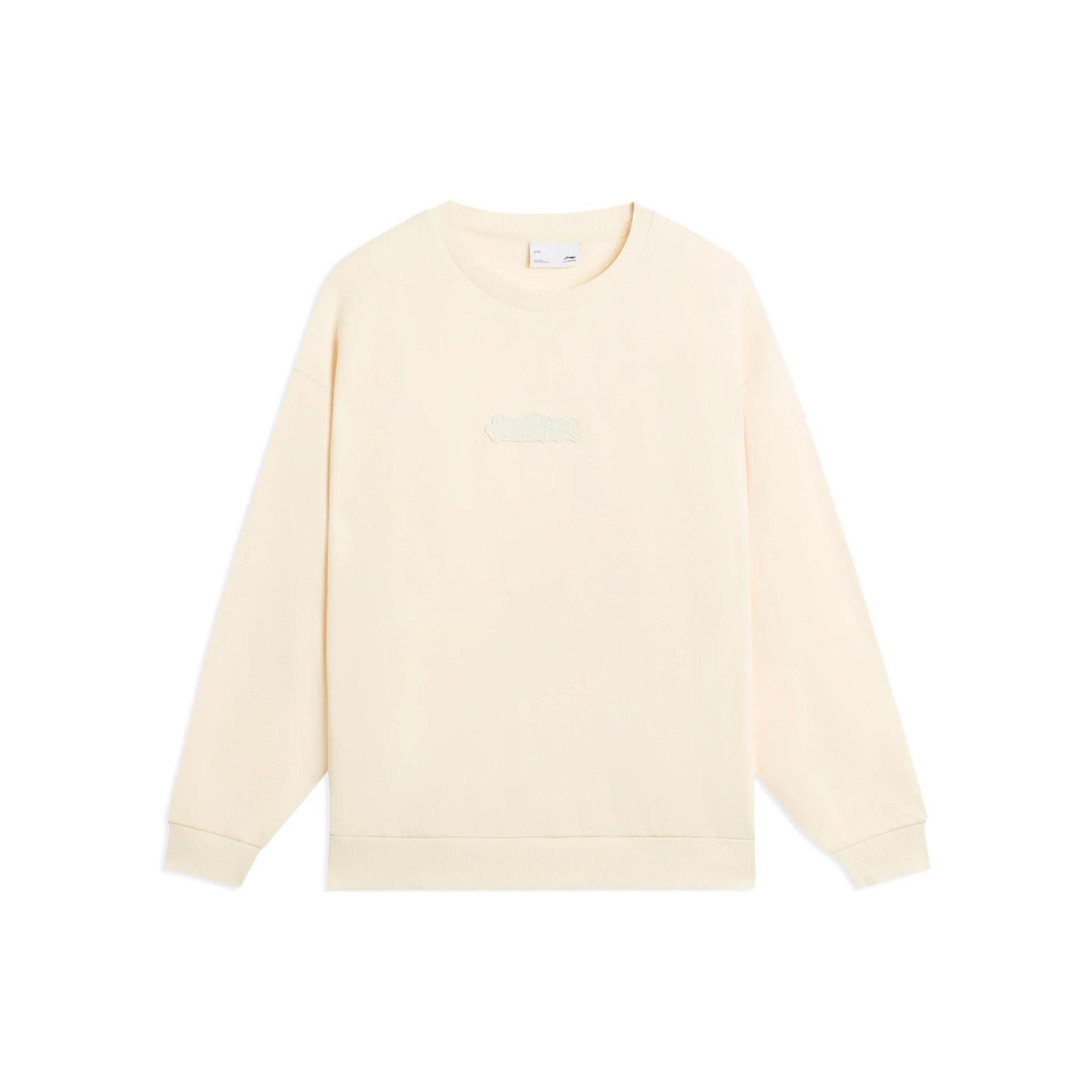 Li-Ning Lifestyle Plain Pullover Cream White Unisex AWDSB51-1 M