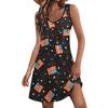 Women's Casual Sundress With Pockets Summer Boho Beach Dress Floral Blouses For Women T-Shirts Dress V Neck Loose Tank Dresses