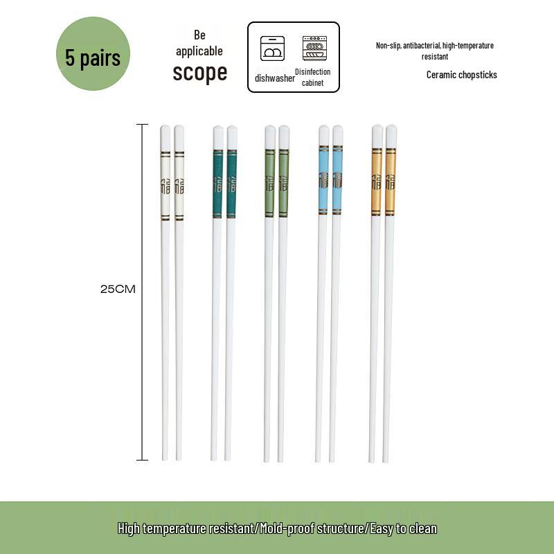 Heat-Resistant Non-Slip Ceramic Chopsticks