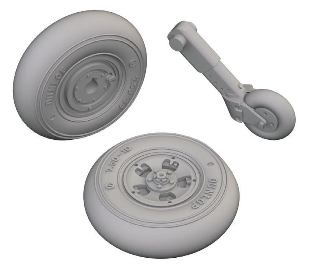 Eduard Spitfire Wheels Plastic Model Kit Parts EDU672424 1/72 Mk.I/II/V (for IBG) (Airplane)