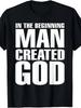 Loc Creator Gott Anti-Religiös Atheist T-Shirt Lässig Rundhals Geometrisches Muster Geeignet für Feiertage und den täglichen Gebrauch