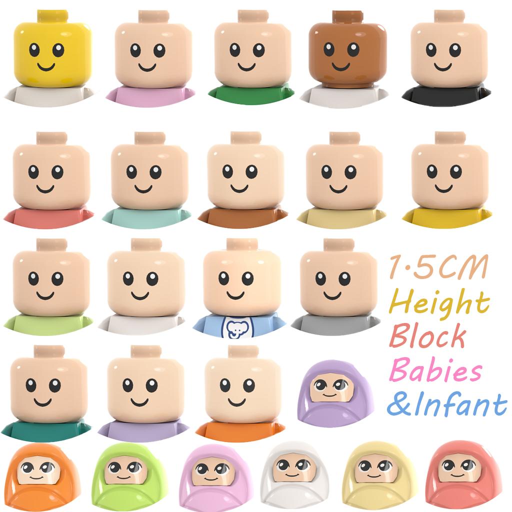 Bambini Neonato Carrellino Carino Blocchi da Costruzione Neonato Giocattoli MOC Collezione Bambini Regalo Ragazzo Ragazza Città 25128 24581 100662 18855 37822