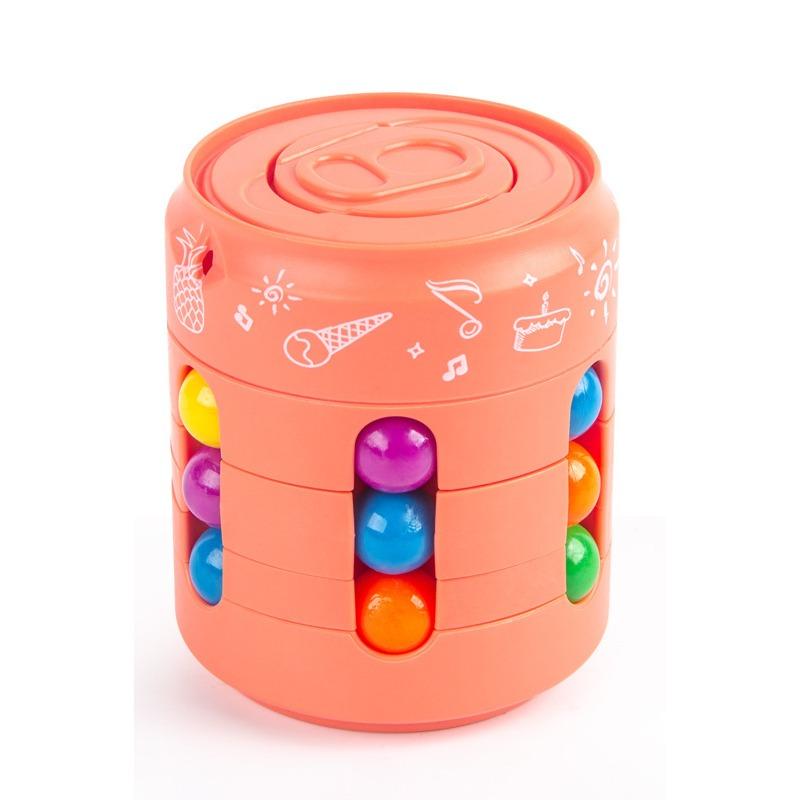 

Волшебные бобы куб вращающийся головоломка игрушки-фиджет, игрушки для снятия стресса гироскоп на кончике пальца, спиннер для снятия тревожности у взрослых 6.8*5.6*5.6cm оранжевый