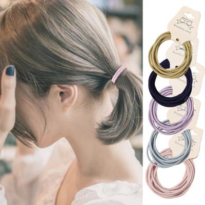 20Pcs Thick Hair Ties Thin Material High Elastic Hair Ropes Anti-slip Hair Tops Women Girls Hair Band