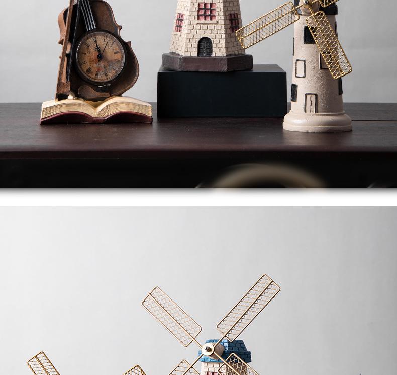 Moderní Retro Nizozemský Větrný Mlýn Vínová Skříňka Stolní Dekorace