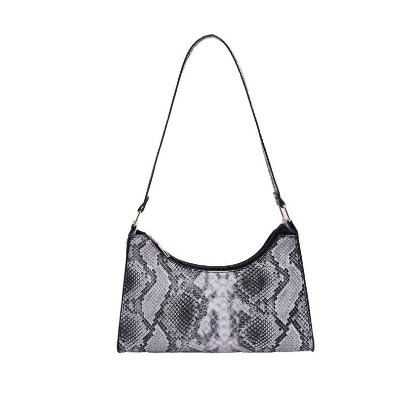 Kabelky Dámská móda Malé čtvercové kabelky Niche Zahraniční styl Kabelky přes rameno Trendy Všestranné Podpažní Vzor hadí kůže Malé čtvercové kabelky