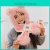 Plush Stylish Bear Winter Hat And Scarf For Men And Women Soft And Design Warm
