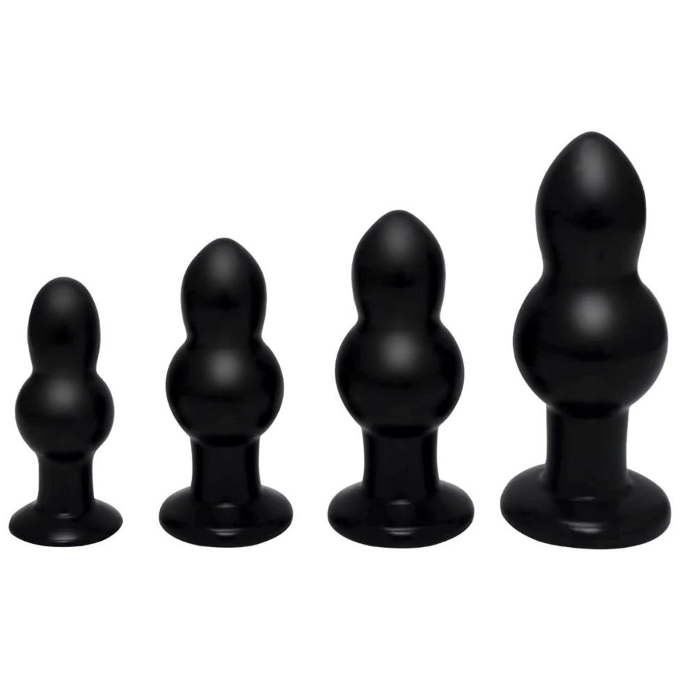 4Pcs/Set Anal Plug Big Butt Plug with Powerful Sucker Stimulator Female Masturbation Anal Toy Sex Toys for Couple
