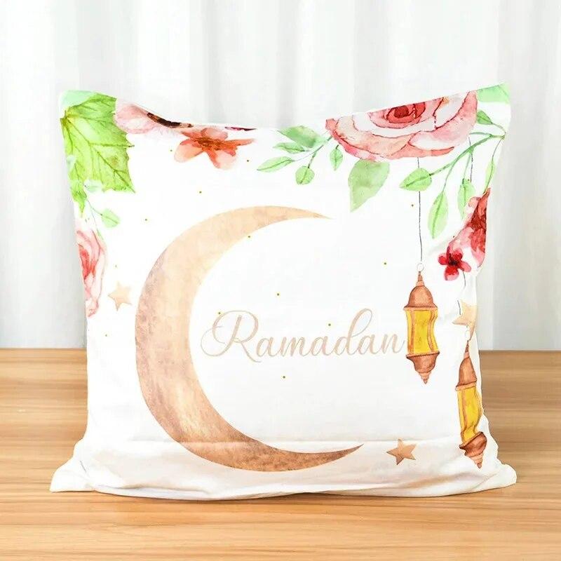 Eid Mubarak Home Decoration Pillowcases Islamic Ramadan Decoration Mosque Muslim Pillowcases Gift