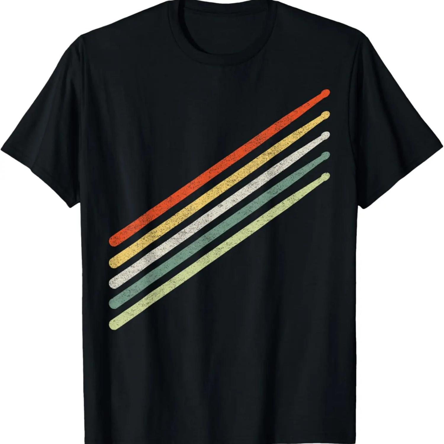 

Барабанщик Барабаны Барабанная установка Барабанные палочки Винтажная футболка XXXXXL чёрный