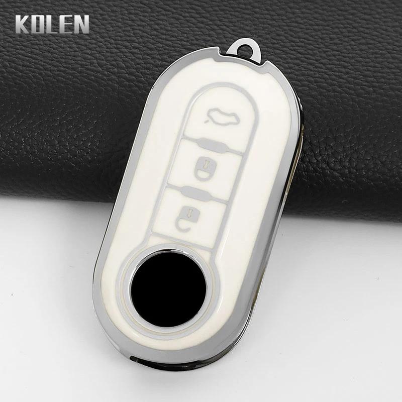 

For Fiat 500 Ducato Panda 500L Punto Lancia Musa For Citroen Jumper For Peugeot Boxer Fashion Tpu Car Key Case Cover Keychain