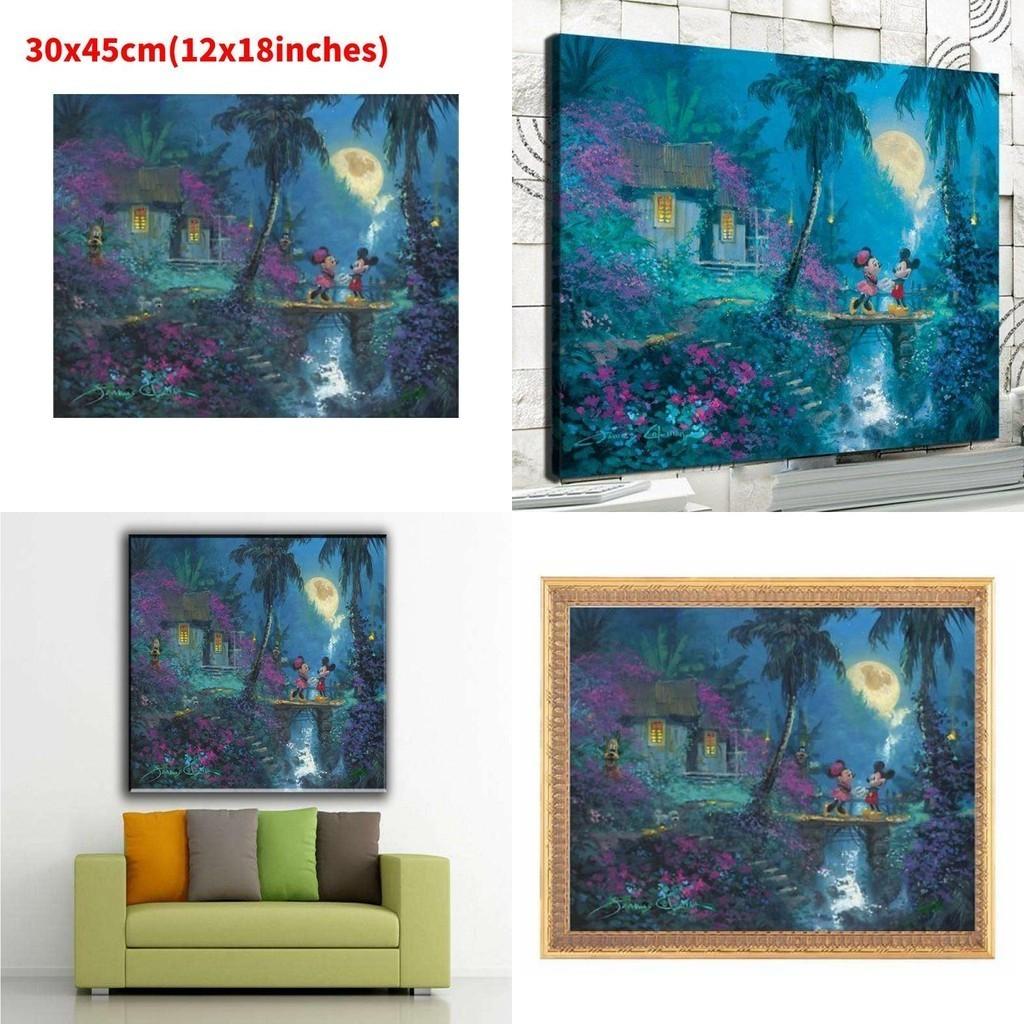 Meerjungfrauen-Prinzessin Leinwand-Wandkunst Modernes Märchen Schlafzimmer Kinderzimmer Dekorative Malerei Kernmaterial