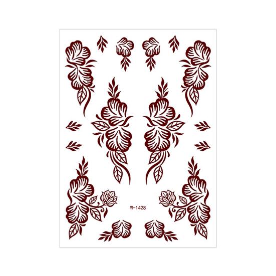 Skin-friendly Convenience Tattoo Stickers Water Transfer Paper Red / Clear / Brown 148 Mm/5.83