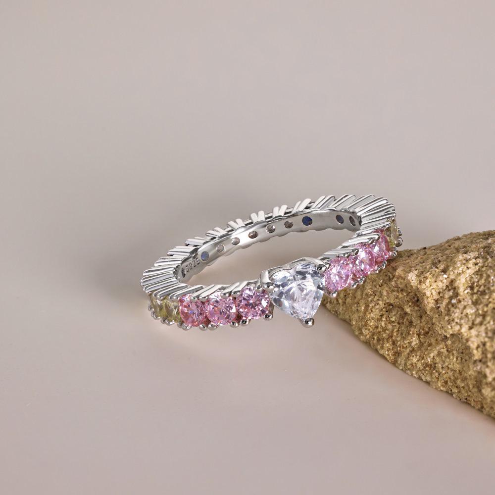 S925 Sterling Silver Bow Crown Zircon Ring - Women's Christmas Jewelry