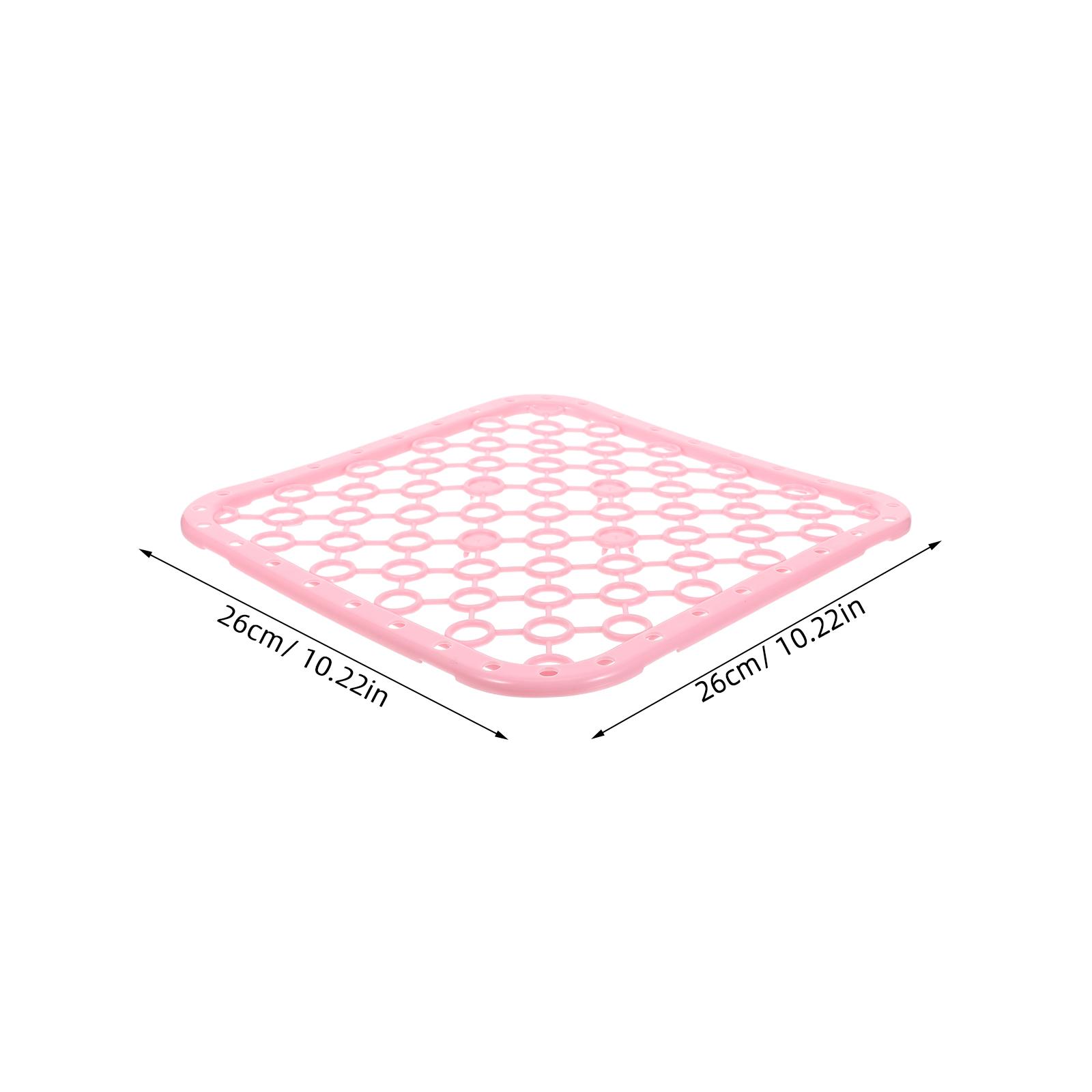 Kitchen Sink Mat Pink Silicone Heat Resistant Protector for Sink Surface Drain Protection Cushion Non-Slip Dish Drying Rack Pad other розовый 769₽
