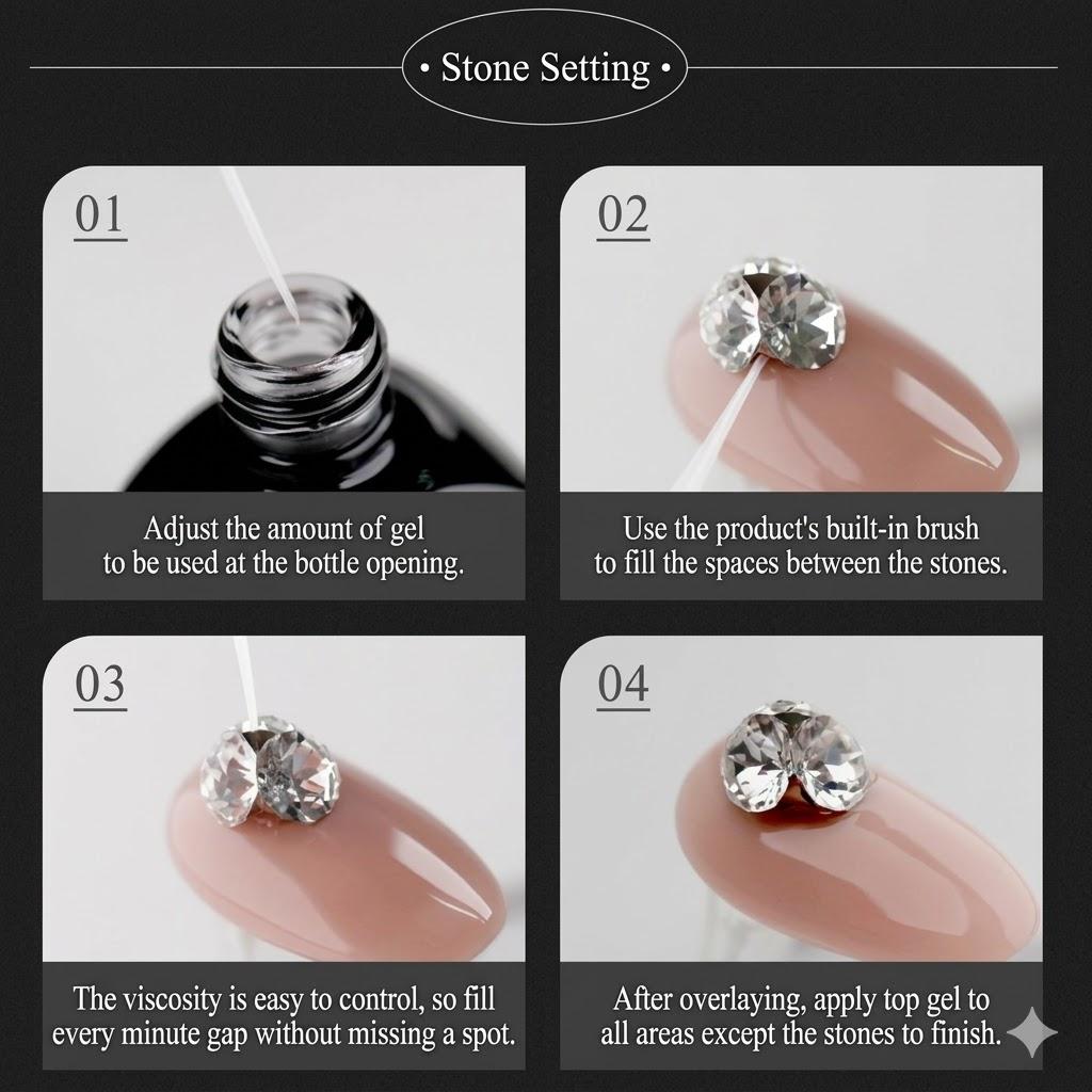 [Jinbi] Gel Top Crazy No-Wipe Suave/Estándar/Espeso 3 Tipos, para Arte de Uñas Perfecto (1 Unidad 40g)