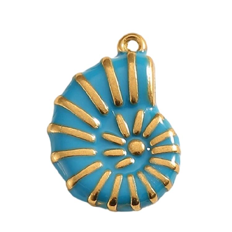 Stainless Steel Craft Charm Artistic Jewelry Component Conch Shape Necklace Making Accessories Suitable for Regular Use
