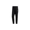 Solid Color Casual Running Sports Fleece Lined Long Pants Black Men's GM4461