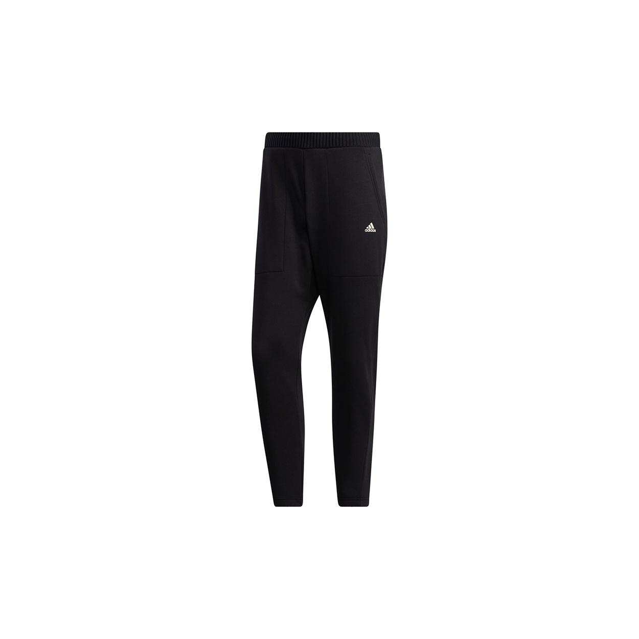adidas Solid Color Casual Running Sports Fleece Lined Long Pants Black Men s GM4461 XXXL