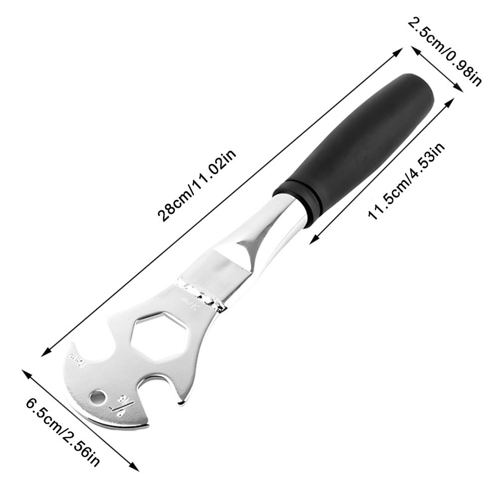 Bicycle Pedal Wrench Extra Long Handle MTB Road Mountain Bike Pedals Install Remover Removal Replace Repair Tool Spanner 15mm