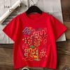 Kids Colorful Snake Print Crewneck Short Sleeve Tee